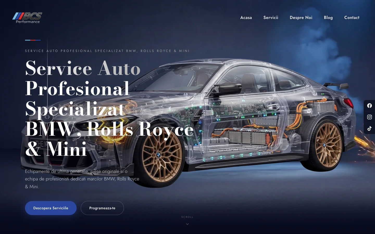 Website-ul BCS Performance creat de Trifu Media
