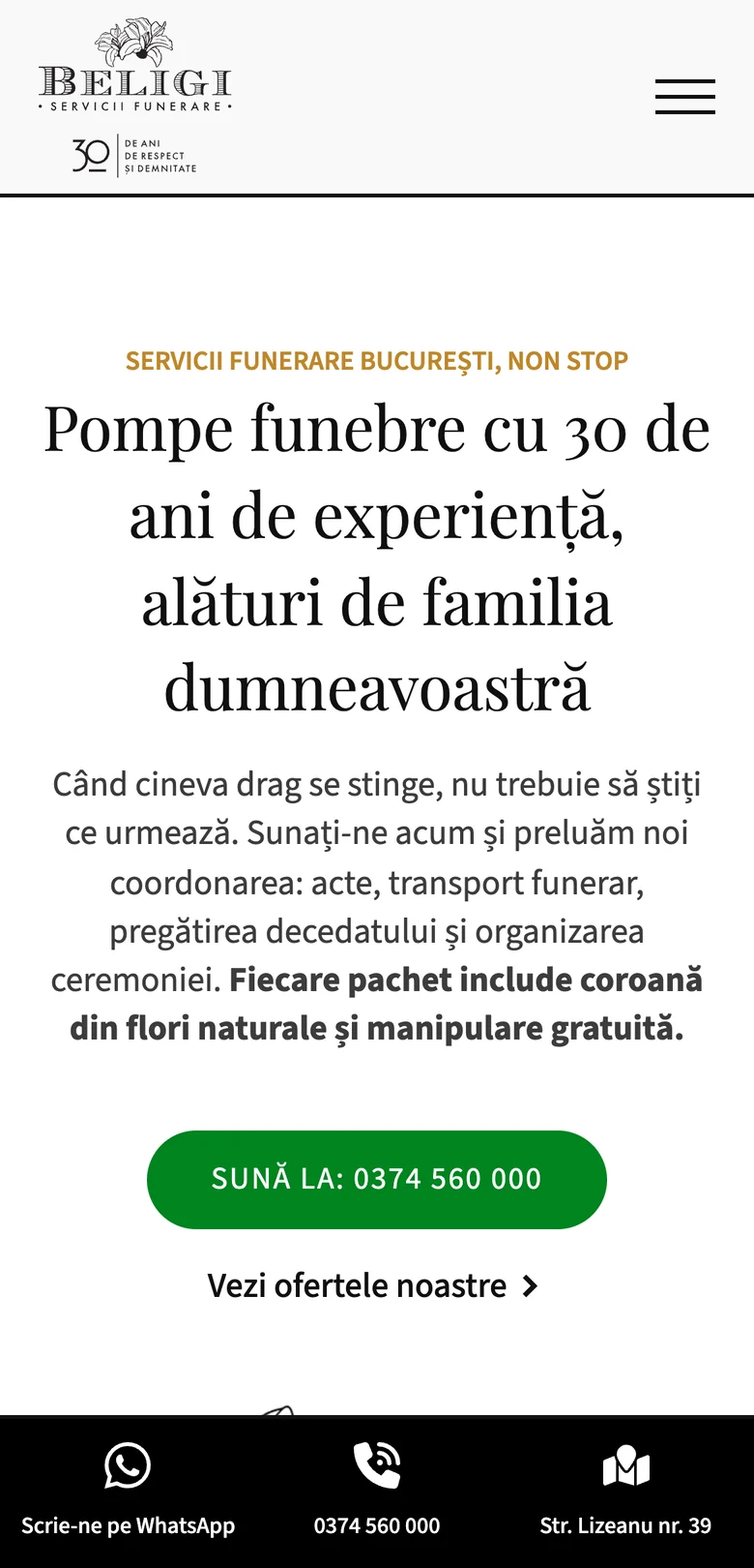 Site-ul Beligi pe telefon