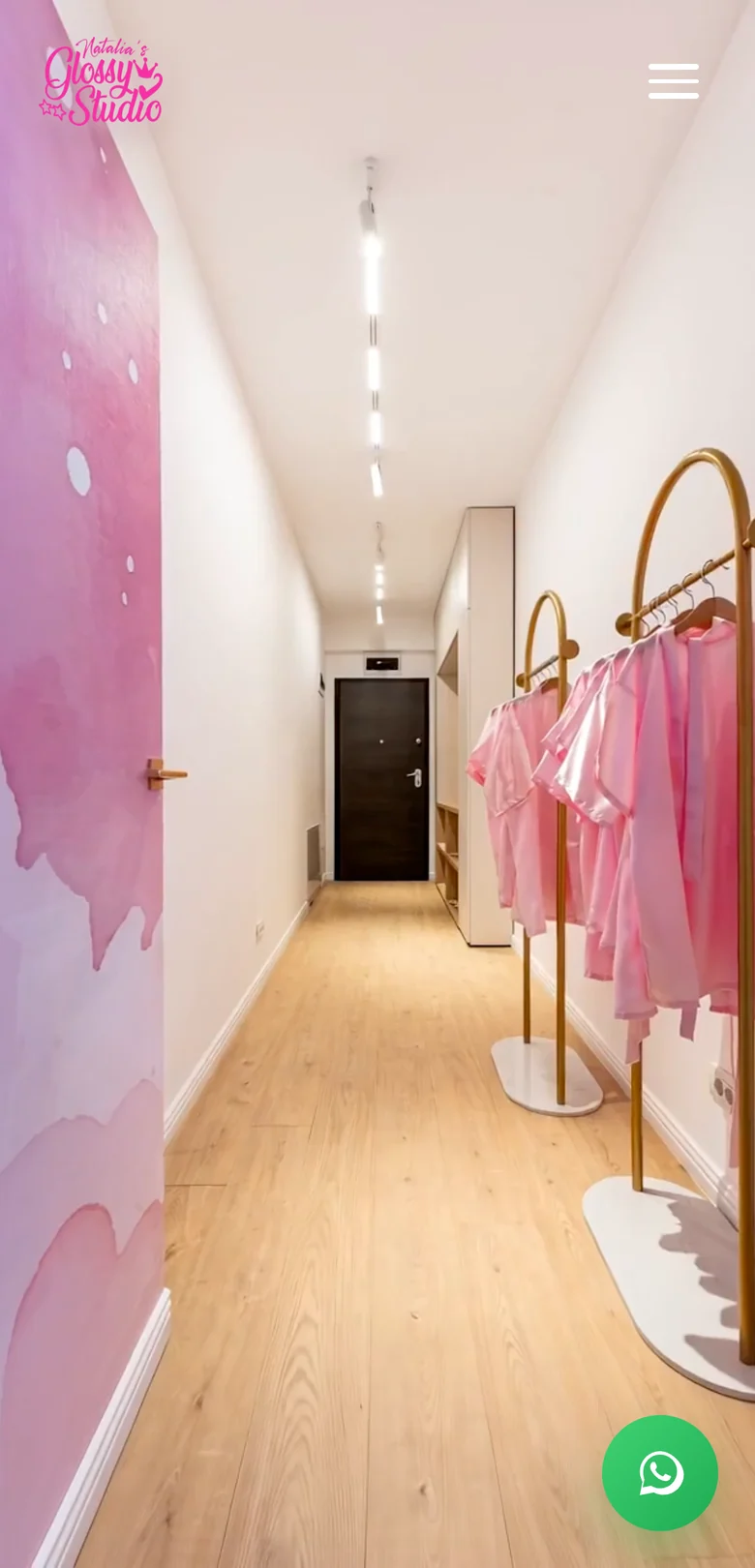 Site-ul Natalia’s Glossy Studio, versiunea mobilă